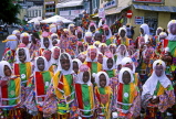 GRENADA, Carnival, costumed masquerade children in parade, GRE350JPL