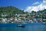GRENADA, St George's, harbour and town view from sea, GRE326JPL