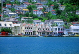 GRENADA, St George's, waterfront at The Carenage and houses, GRE308JPL