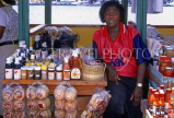 GRENADA, roadside spice stall and vendor, GRE431JPL