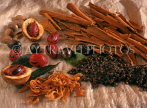 GRENADA, spices of Grenada, Cinnamon sticks, clove, nutmeg and mace, GRE456JPL