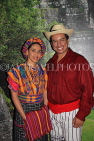 GUATEMALA, Antigua, Guatemalan couple in traditional attire, posing for photo, GUA340JPL