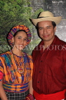 GUATEMALA, Antigua, Guatemalan couple in traditional attire, posing for photo, GUA341JPL