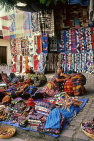 GUATEMALA, Antigua, street vendors selling traditional Indian woven materials, GUA131JPL