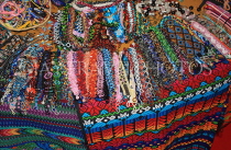 GUATEMALA, Antigua, traditional beadwork and textiles stall, GUA270JPL