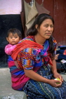 GUATEMALA, Antigua, woman carrying child, GUA403JPL