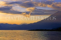 GUATEMALA, Lake Atitlan, dusk view, GUA287JPL