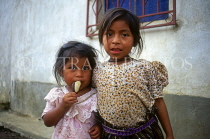 GUATEMALA, San Pedro, two children posing, GUA285JPL