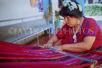 GUATEMALA, woman weaving, traditional hand weaving, GUA15JPL