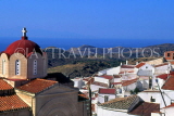 Greek Islands, KEA, Loulida, church and roof tops, GIS685JPL