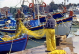 Greek Islands, KOS, Kos Town, harbourfront, fishemen mending net, GIS1130JPLA