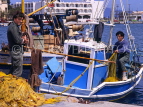 Greek Islands, KOS, Kos Town, harbourfront, fishermen sorting nets, GIS1148JPL