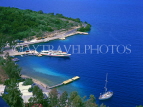 Greek Islands, MEGANISI, island near Levkas, coastal view and harbour, GIS516JPL