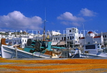 Greek Islands, MYKONOS, Hora, fishing boats and nets, GIS565JPL