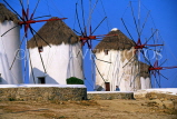 Greek Islands, MYKONOS, Hora, windmills (Kato Myli), GIS546JPL