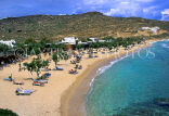 Greek Islands, MYKONOS, Paradise Beach and sunbathers, GIS543JPL