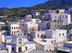 Greek Islands, NISSYROS, Mandraki town, whitewashed houses and church, GIS1151JPL