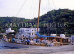 Greek Islands, NISSYROS, tourists arrivng by boat on island, GIS1157JPL