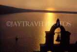 Greek Islands, SANTORINI, Ammoudi Bay, church bells and dusk seaview, GIS481JPL