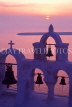 Greek Islands, SANTORINI, Ammoudi Bay, church bells at dusk and sea view, GIS225JPL