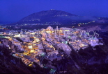 Greek Islands, SANTORINI, Fira (Phira) town at night, GIS625JPL