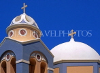 Greek Islands, SANTORINI, church domes, GIS1178JPL