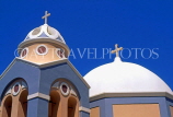 Greek Islands, SANTORINI, church domes, GIS659JPL