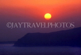 Greek Islands, SANTORINI, sunset over island, GIS474JPL
