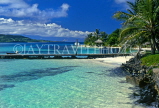 Grenadines, PETIT ST VINCENT, island view and boat pier, GR52JPL