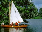HOLLAND, Sloterplas, sailboat on lake, HOL643JPL