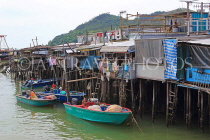 HONG KONG, Lantau Island, Tai O fishing village, stilt houses and boats, HK729JPL