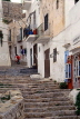 IBIZA, Ibiza Town, Old Town (Dalt Vila), steep street with houses and steps, SPN1260JPL