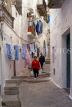 IBIZA, Ibiza Town, Old Town (Dalt Vila), street with houses and steps, SPN1271JPL