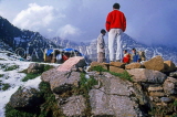 INDIA, Himachal Pradesh, Himalayas, camp site with guides and porters, IND1229JPL