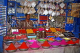 INDIA, Rajasthan, JAIPUR, market stall, powders and dyes (used in festivals), IND1340JPL