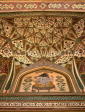 INDIA, Rajasthan, Jaipur, AMBER PALACE and Fort, palace ceiling decorations, IND150JPL