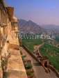 INDIA, Rajasthan, Jaipur, AMBER PALACE and Fort, view from fort, IND1197JPL