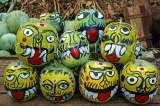 INDIA, South India, Tamil Nadu, MADRAS, painted gourds in market stall, IND944JPL