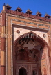 INDIA, Uttar Pradesh, Agra, FATEHPUR SIKRI, Jami Masjid gateway arch, IND775JPL