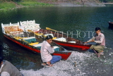 INDIA, Uttar Pradesh, NAINITAL, pleasure boats for hire on Lake Naini, IND1286JPL