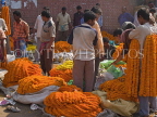 INDIA, West Bengal, Calcutta, colourful flower market, IND1376JPL