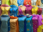INDIA, West Bengal, Calcutta, lineup of ladies fashions in shop, IND1389JPL
