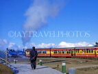 INDIA, West Bengal, DARJEELING, narrow gauge steam train on Batisia Loop, IND1139JPL
