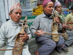 INDIA, West Bengal, Darjeeling, Nepali musicians playing with traditional instrument, IND1419JPL
