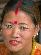 INDIA, West Bengal, Darjeeling, closeup of Nepali woman, IND1411JPL