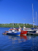 IRELAND, County Cork, KINSALE harbour, pier and boats, IRE217JPL