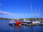 IRELAND, County Cork, KINSALE harbour and mored boats, IRE522JPL