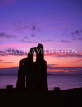 IRELAND, County Kerry, Ballybunion coast, castle ruins and sunset, IRE313JPL