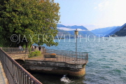 ITALY, Lombardy, COMO, Lake Como, lakeside view and promenade, ITL2145JPL