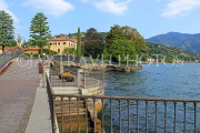 ITALY, Lombardy, COMO, Lake Como, lakeside view and promenade, ITL2149JPL